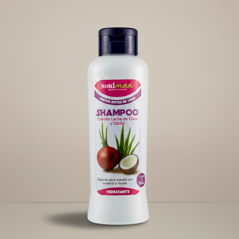 Shampoo Cebolla Leche de Coco y Sábila